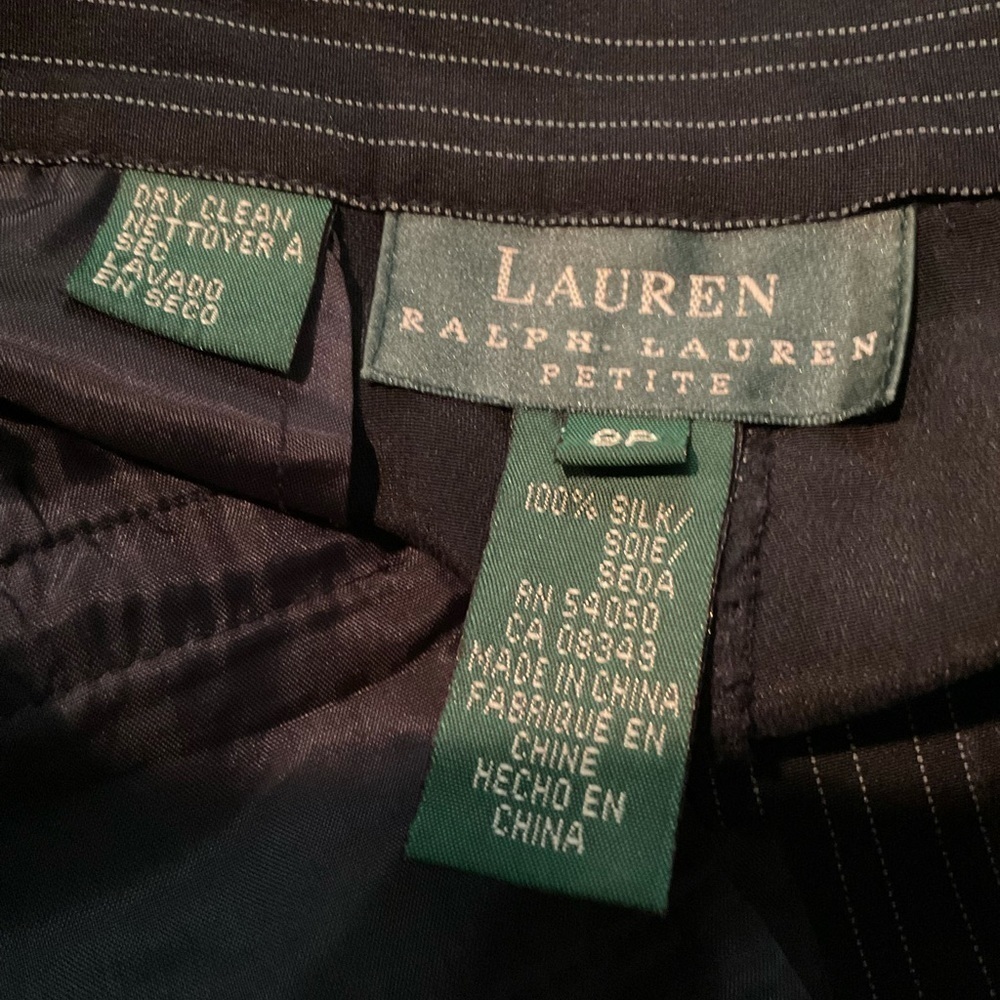Lauren Ralph Lauren Cuffed 100% Silk Dress Pants - Picture 4 of 4